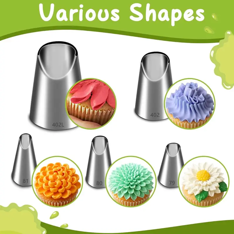 Kitchen Gadgets And Accessories - Zestaw 5 dysz ze stali nierdzewnej