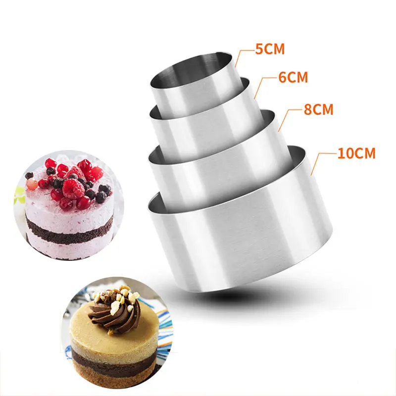 Kitchen Gadgets Baking - 4 szt. Okrągły pierścień do musu