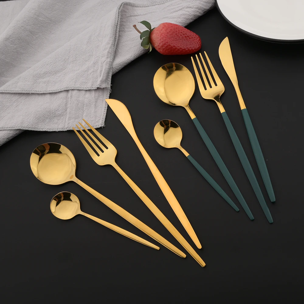 16Pcs Zestaw sztućców ze stali – Kitchen Gadgets Green recenzja i cena